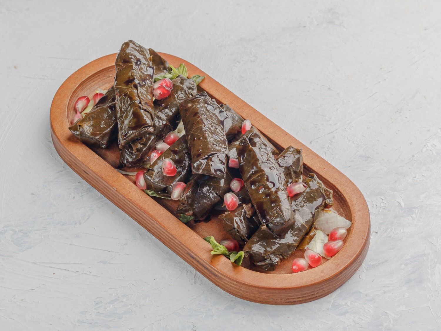 Cold Vine Leaves With Lemon & Pomgranate Molasses