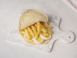 French Fries With Boiled Eggs Sandwich