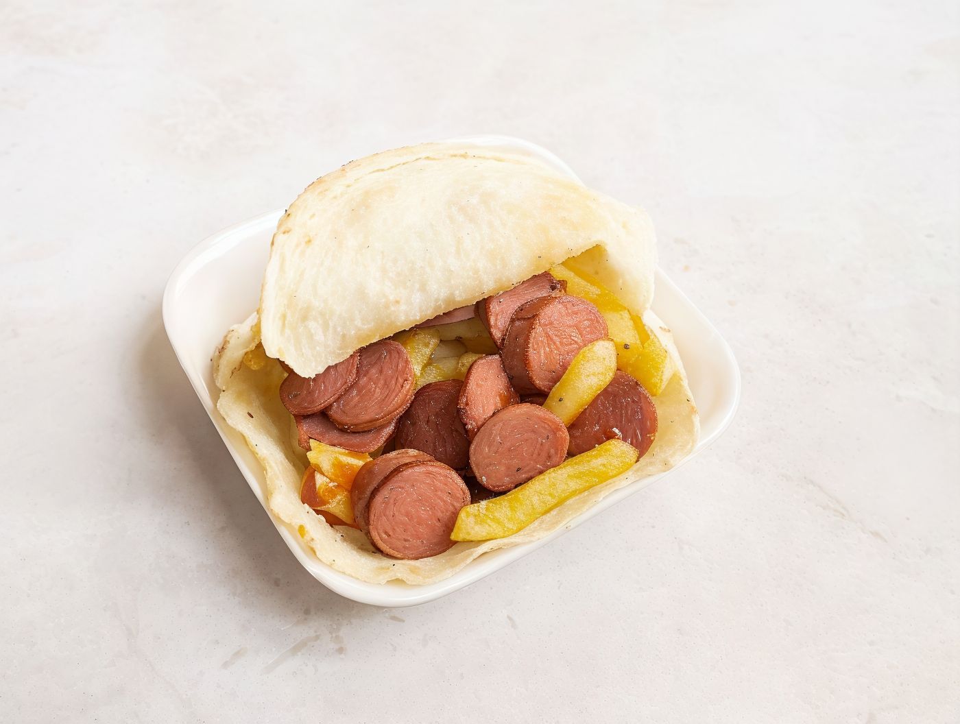Potatoes With Pastrami Shami Sandwich