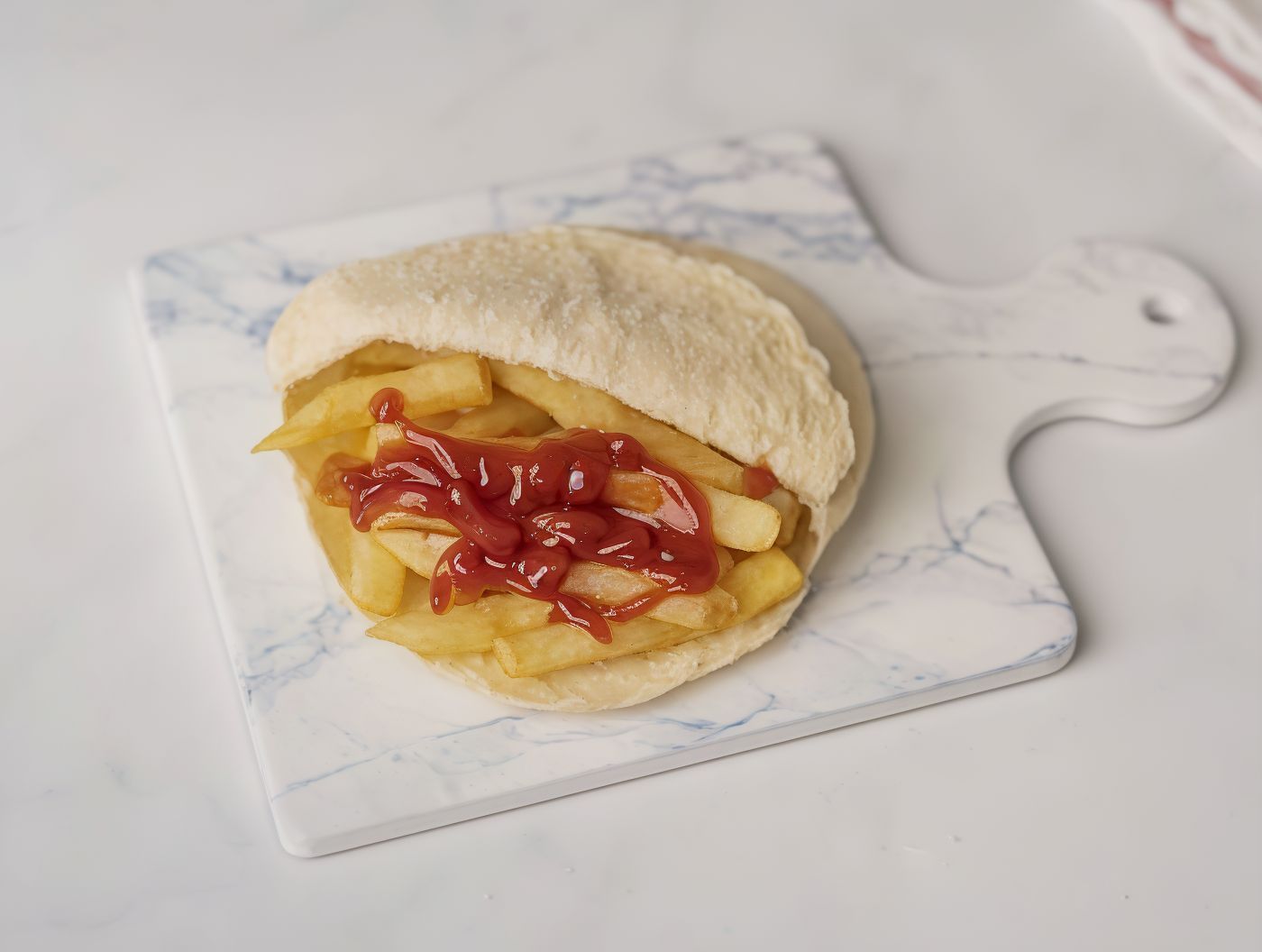 Potatoes With Ketchup Shami Sandwich