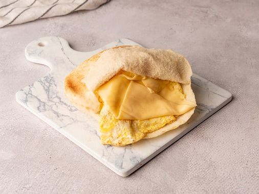 Eggs With Cheddar Cheese Sandwich