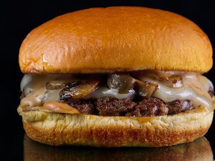 Smashed Burger Swiss Mushroom