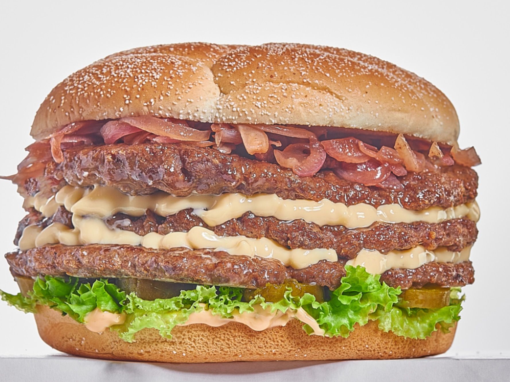 Joe's Triple Smokey Smashed Burger