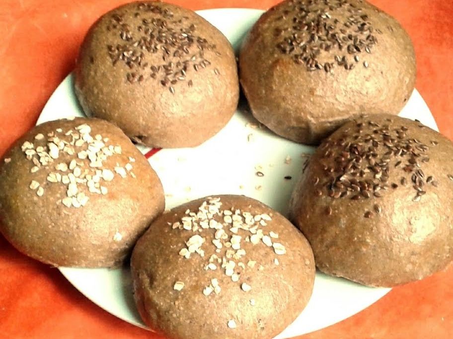 Brown Burger Bun Bread - Large