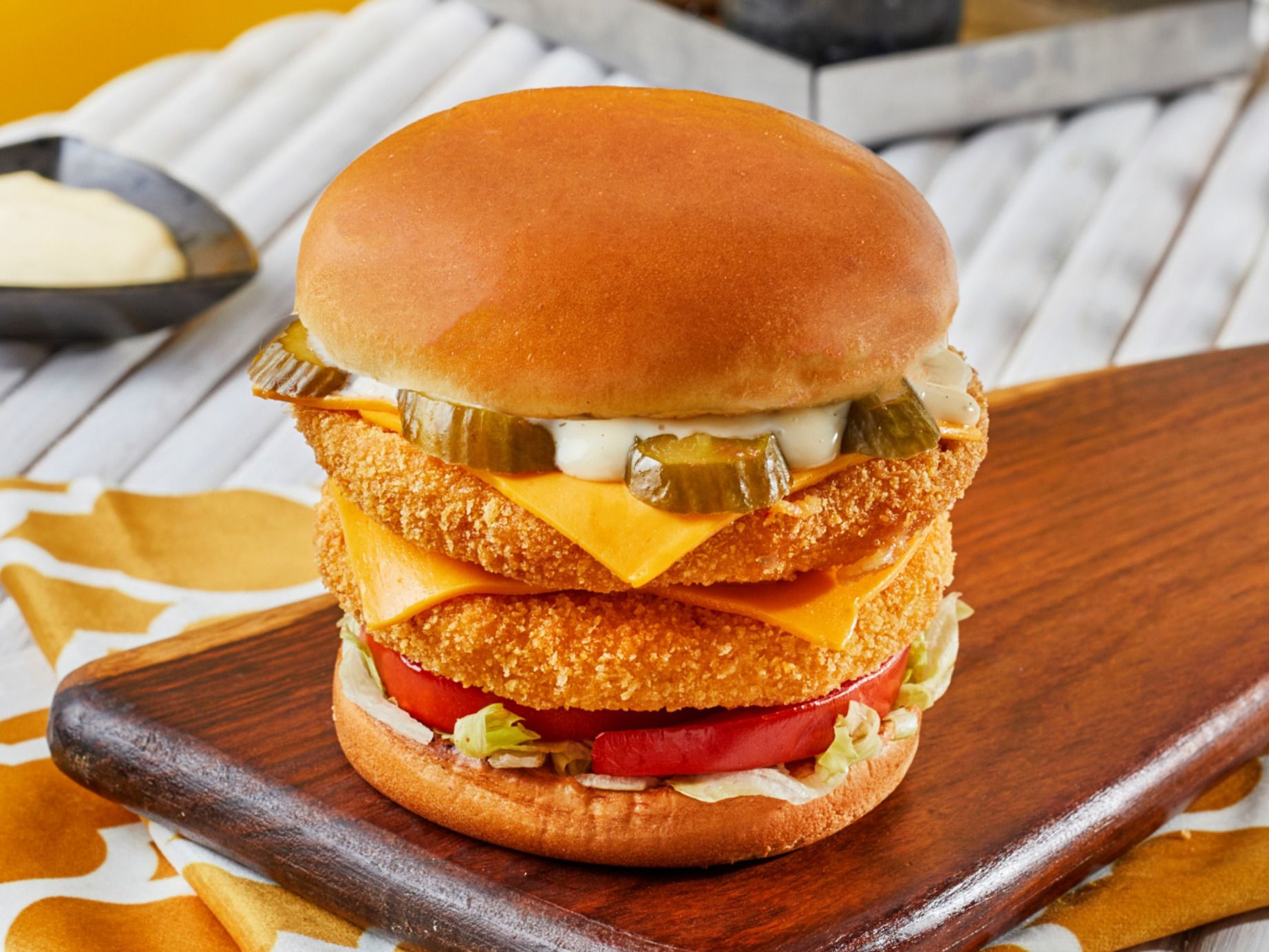 Double Chicken Lamburger Sandwich Medium