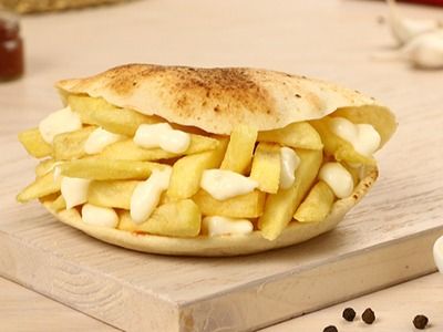 French Fries With Mayonnaise Sandwich