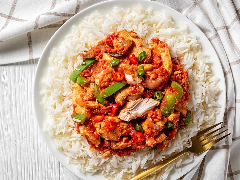 Fajita chickens Meal And Basmati Rice