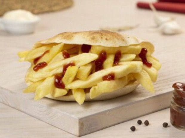 French Fries With Ketchup Sandwich