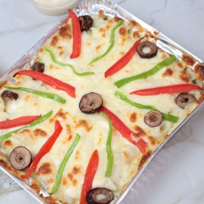 مكرونة باللحوم المشكلة