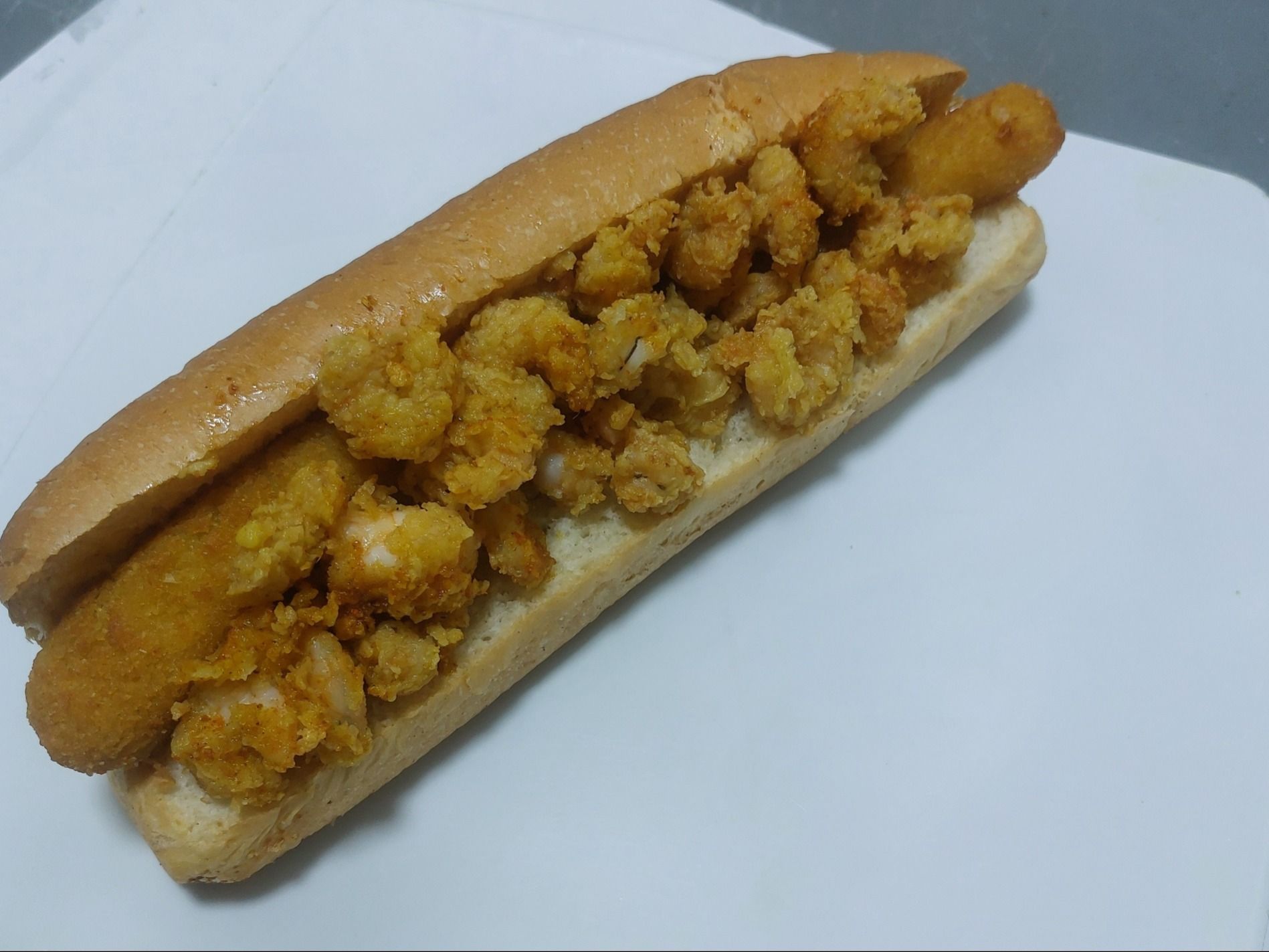 Shrimp With Mozzarella Stick Sandwich