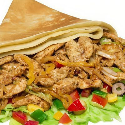 Chicken fajita crepe