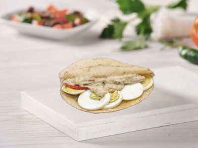 Egg With Baba Ghannoug Sandwich