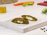 Falafel Patty Stuffed With Mozzarella Cheese