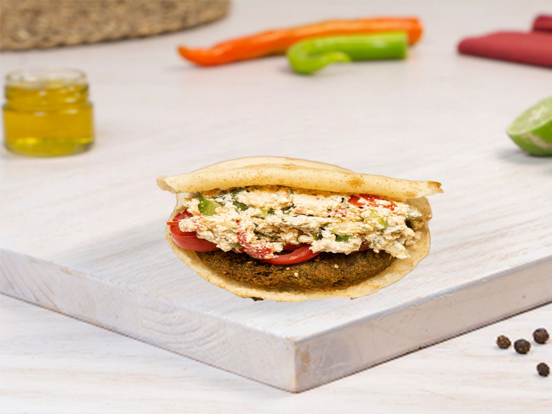 Taamia With Quraish Cheese Sandwich