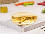 French Fries Sandwich With Boiled Eggs