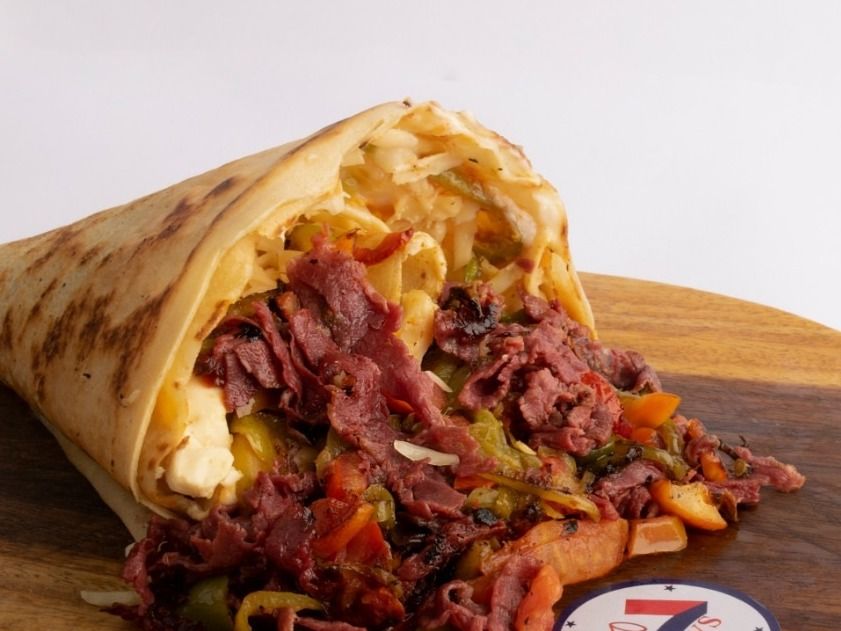 Crepe Mix Of Crispy Fresh Chicken And Pastrami