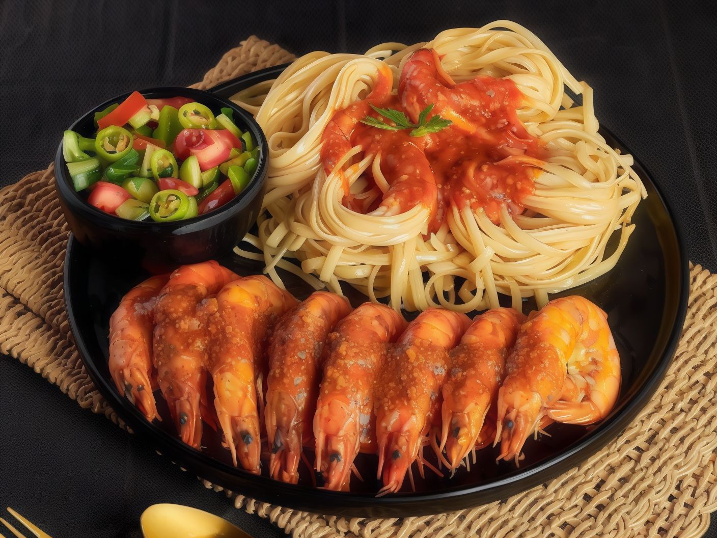Shrimp With Arena Sauce