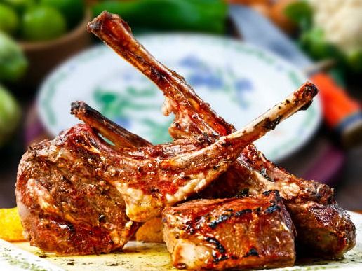 One Kilo Of Lamb Chops, Salad And Bread
