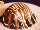 Nutella Molten Cake And Scoop Of Vanilla Ice Cream