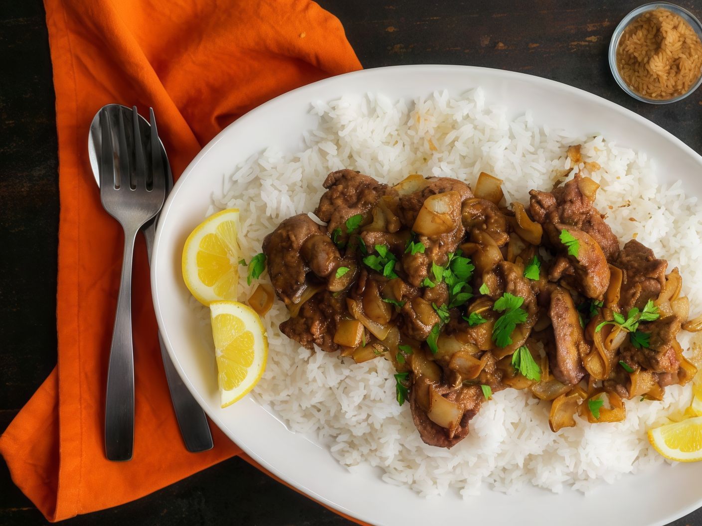 Alexandrian Liver Meal With Rice