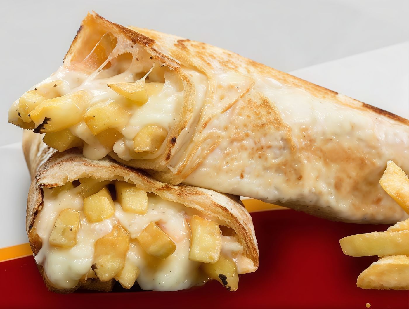 Cheddar Sauce Potato Sandwich
