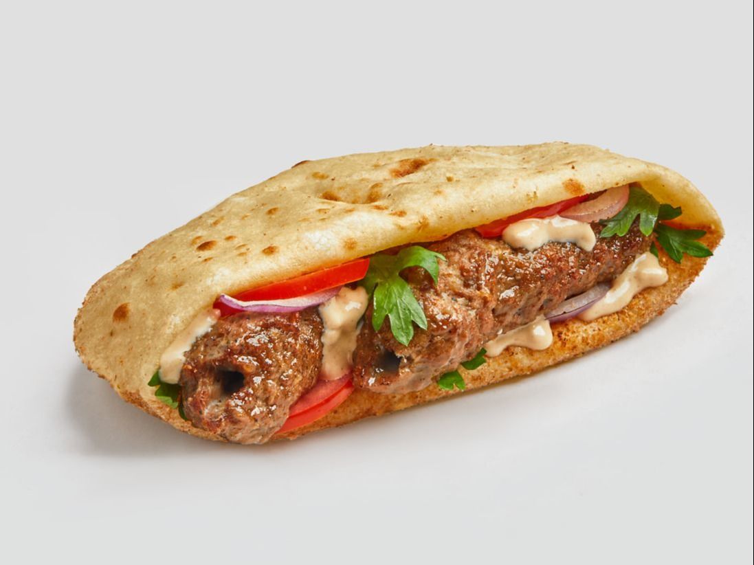 Meat Kofta Sandwich On Charcoal Egyptian