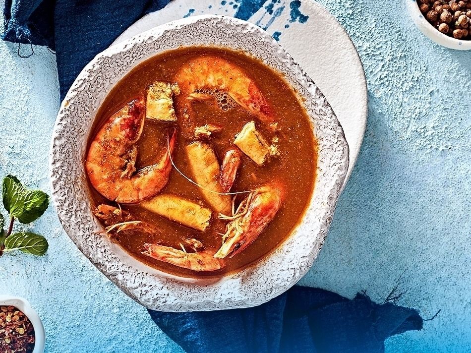 Roe With Shrimp Soup