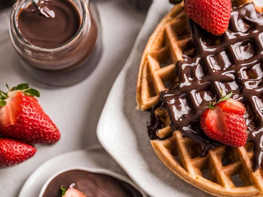 Waffle Nutella And Strawberry