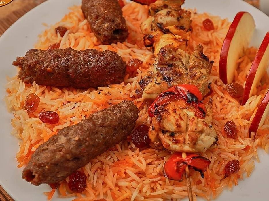 Eighth Kofta and Eighth Shish Tawook With Rice