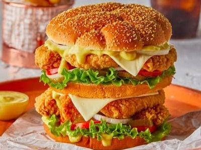 Chicken Dabl Burger Extra Jumbo