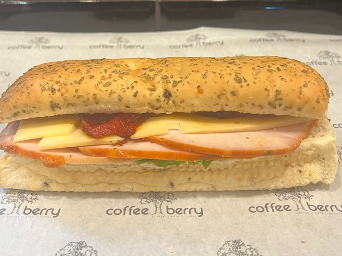 Smoked Turkey With Cheese Sandwich