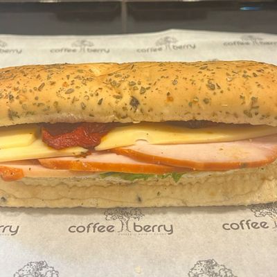 Smoked Turkey With Cheese Sandwich
