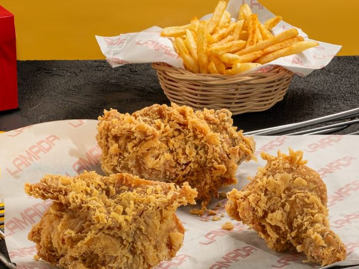 Solo Broasted Lamda Meal 3 Pieces