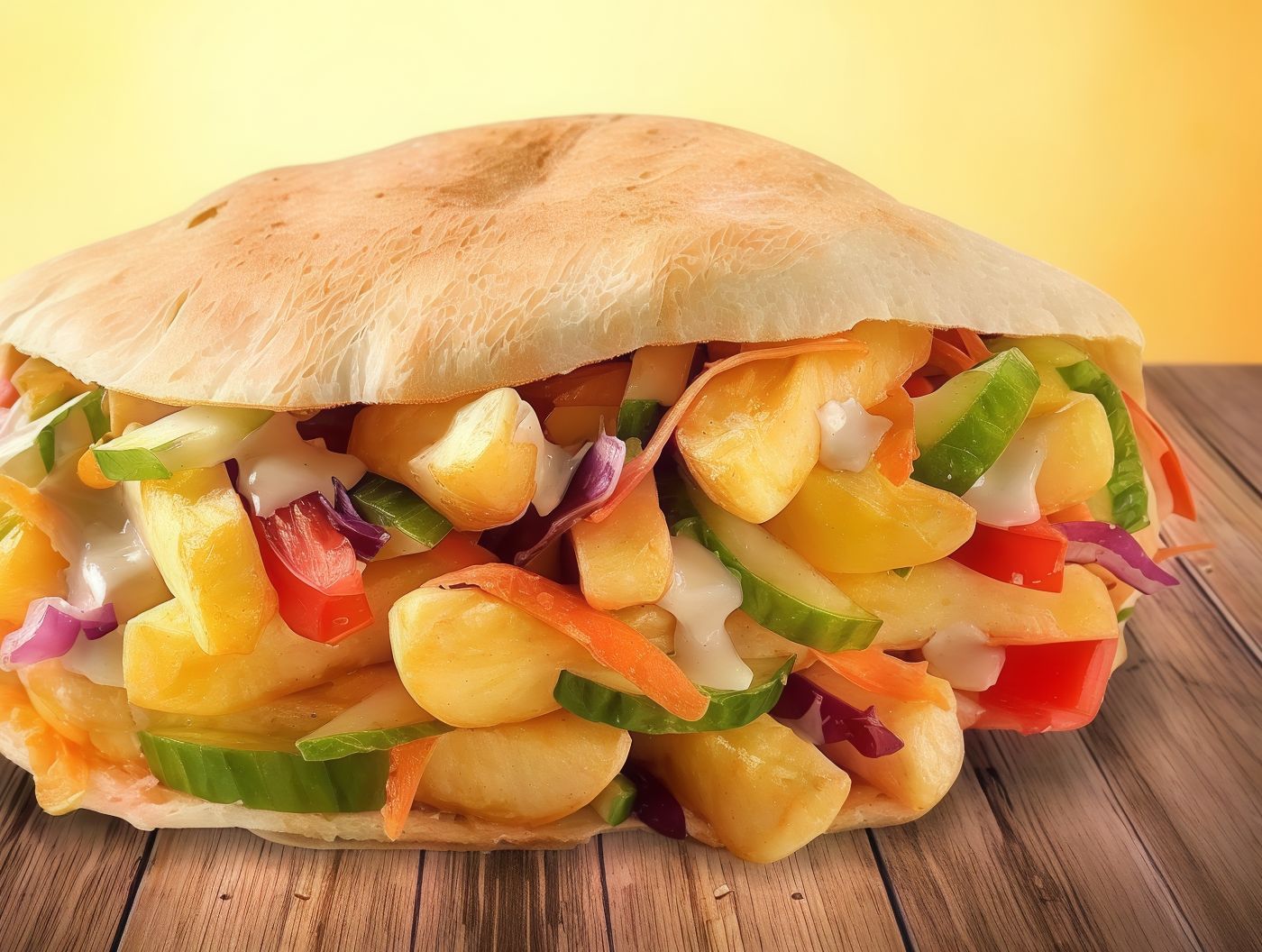 Salade & Tahina Potatoes Sandwich