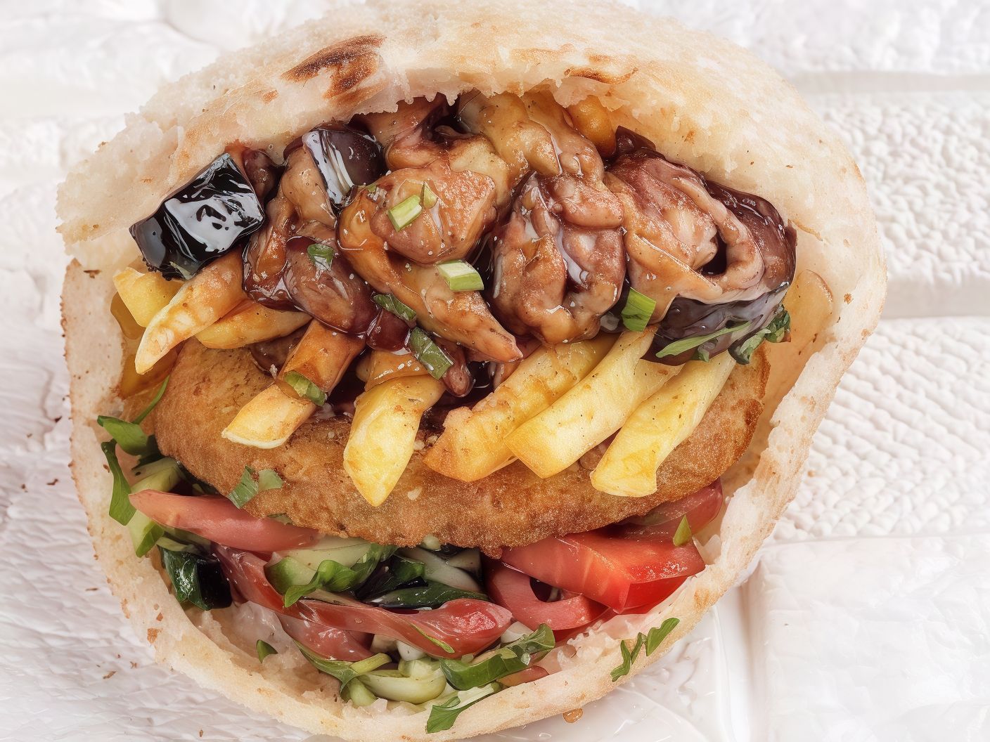 Potatoes Dynamite Sandwich