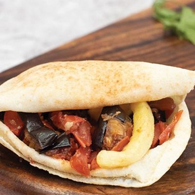 Foul Sandwich with Pickled Eggplant