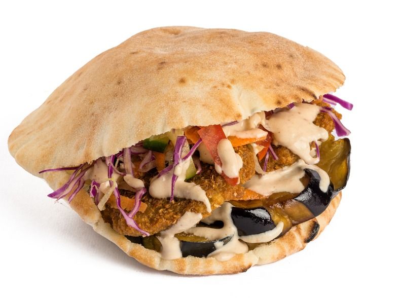 Taamia With Fried Eggplant Sandwich