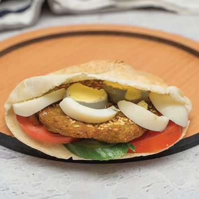 Taamia with Eggs Sandwich