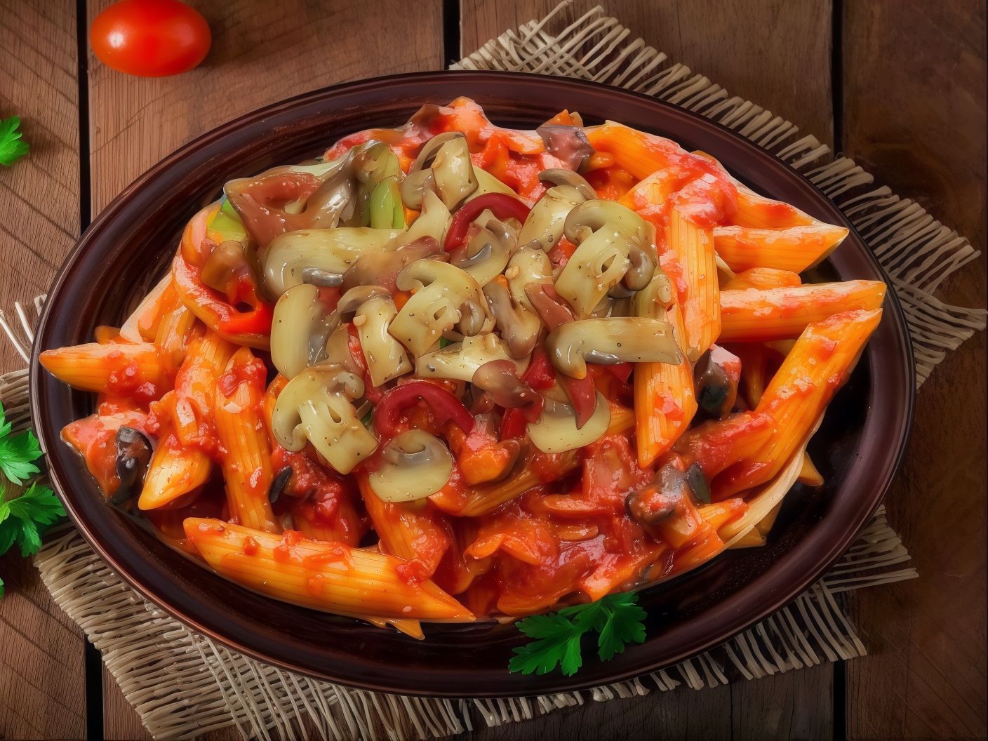 Fasting Mushroom Pasta