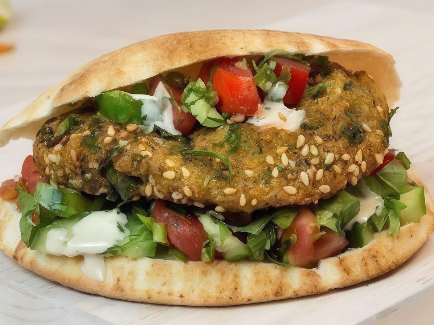 Taamia With Pickled Lemons With Safflower Sandwich
