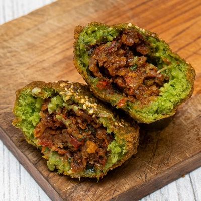 Stuffed falafel patty