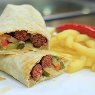 Potato Sandwich with Oriental Sausage