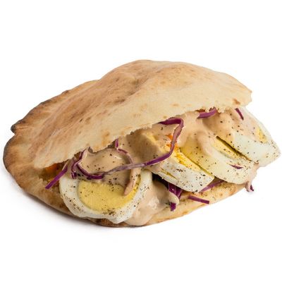 Old Cheese Sandwich with Boiled Eggs