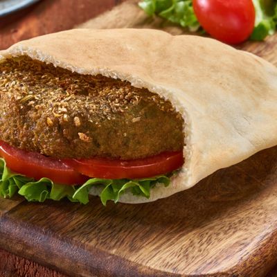 Taamia with potatoes sandwich