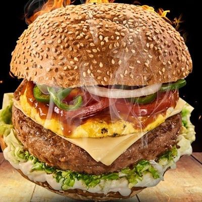 Sheikh Al Balad Egg And Cheese Burger