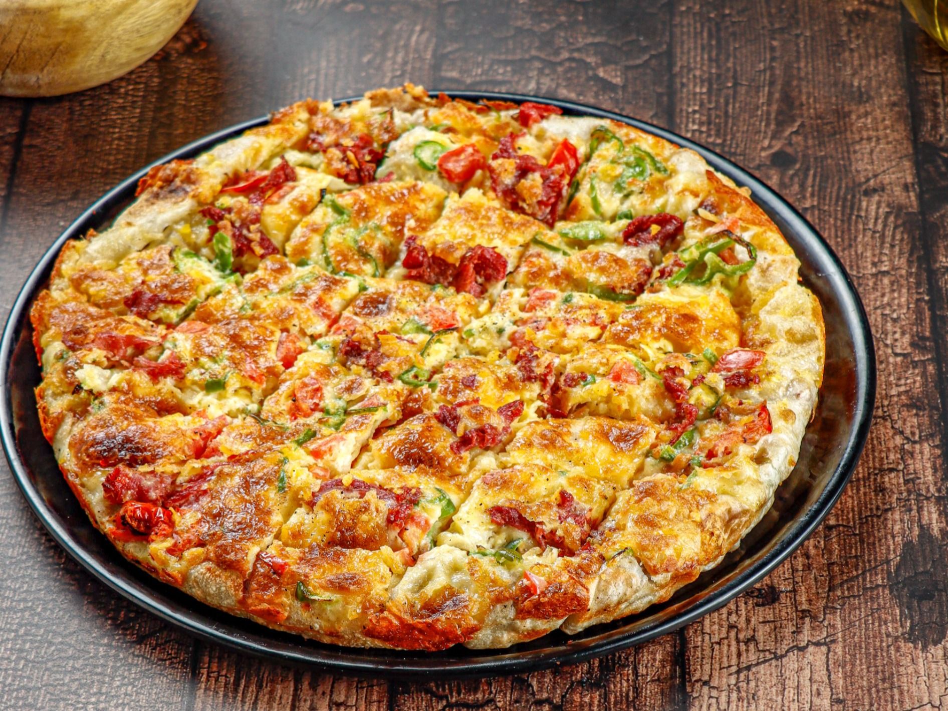 minced meat oriental pizza