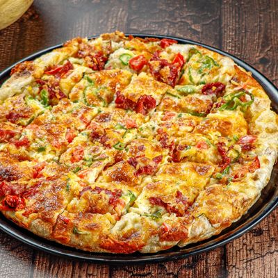 mix meat oriental pizza