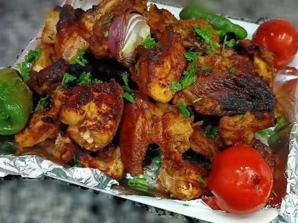 Half Chicken Shish On Charcoal