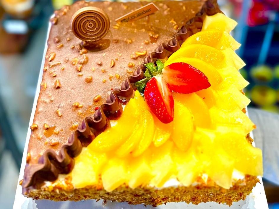 Half and Half Square Cake