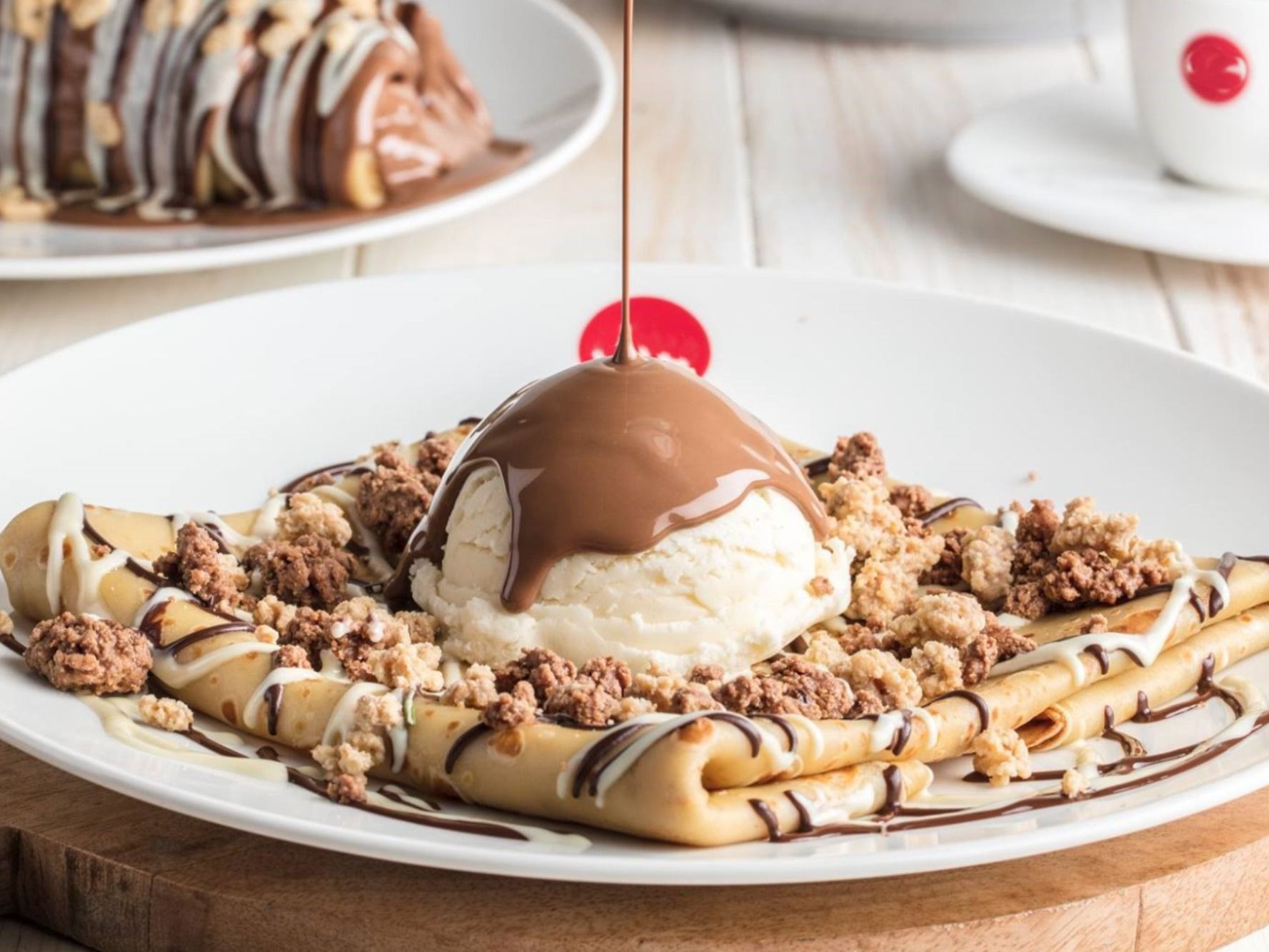 Lotus Brownies Crepe With Ice Cream
